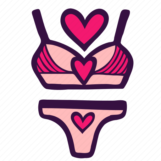 Female, underwear, panties, romance, sex, date, bra icon