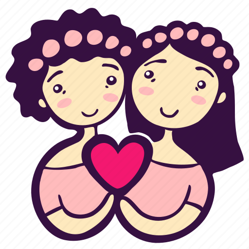 Lesbian, couple, love, women, friends, girls, wedding icon - Download on  Iconfinder