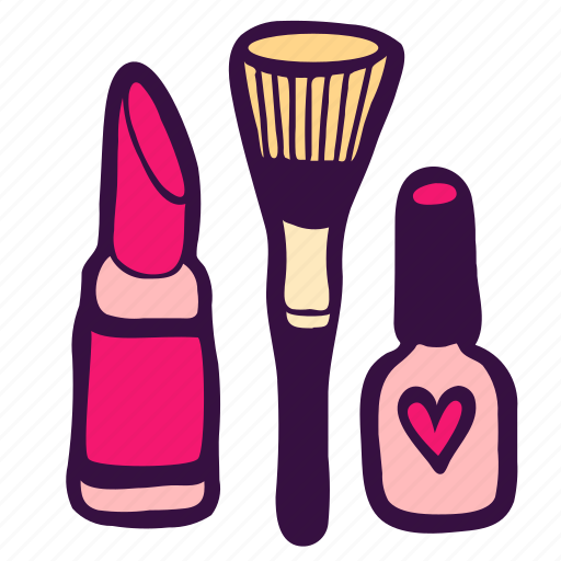 Lipstick, nail, brush, makeup, visagiste, polish, cosmetics icon - Download on Iconfinder