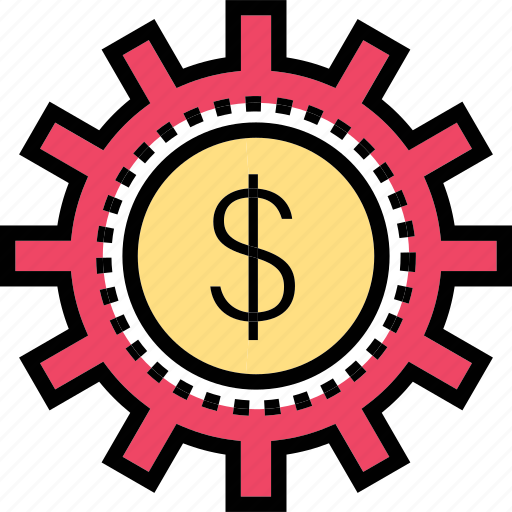 Cog, cogwheel, dollar, finance, making, money, work icon icon - Download on Iconfinder