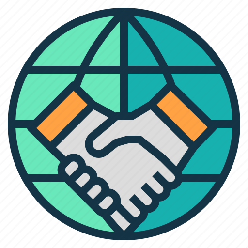 Agreement, cooperation, hand, partnership, world icon - Download on Iconfinder