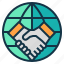 agreement, cooperation, hand, partnership, world 