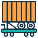 back, container, international, piggy, transportation, vehicle