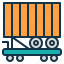 back, container, international, piggy, transportation, vehicle 