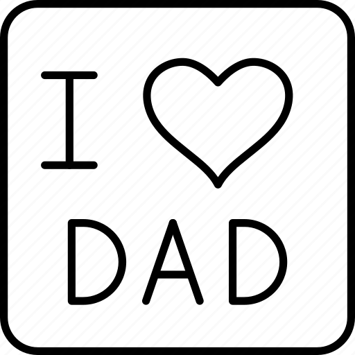 Dad, heart, l, love, sticker icon - Download on Iconfinder