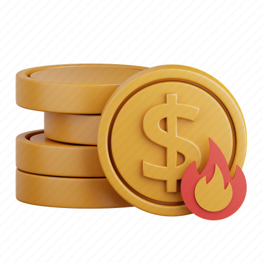Burning, money, burn, currency, finance, fire, cash 3D illustration - Download on Iconfinder
