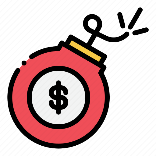 Bomb, money, finance, dollar, business, debt icon - Download on Iconfinder