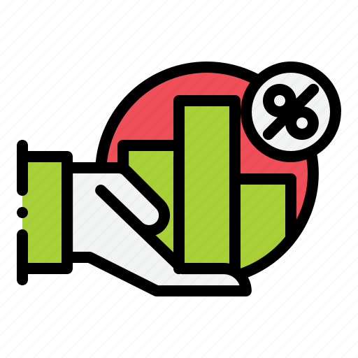 Interest, rate, hand, profit, income, investment, business icon - Download on Iconfinder