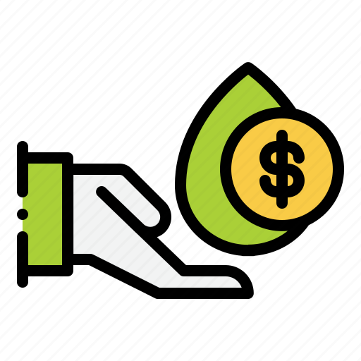 Liquidity, money, hand, drop, dollar, finance, service icon - Download on Iconfinder
