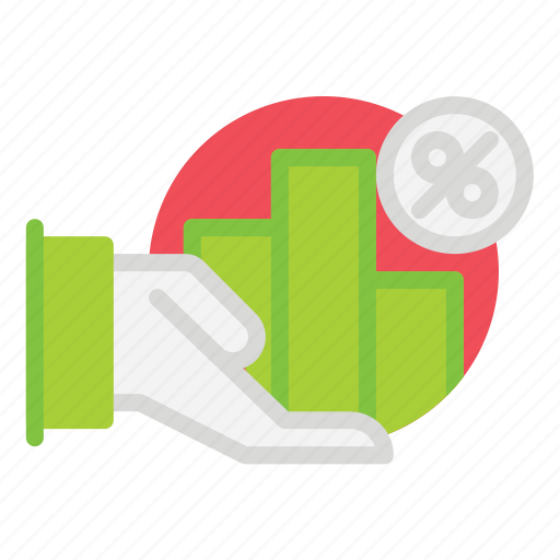 Interest, rate, hand, profit, income, investment, business icon - Download on Iconfinder