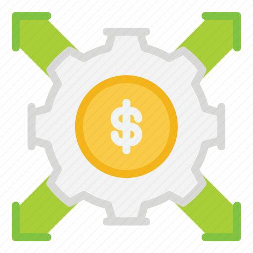 Output, money, gear, management, business, and, finance icon - Download on Iconfinder