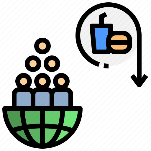 Overpopulation, insufficient, starvation, density, supply, food crisis icon - Download on Iconfinder