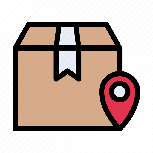 Delivery, location, parcel, box, map icon - Download on Iconfinder