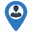 business location, location, map pin, pin, pointer, position