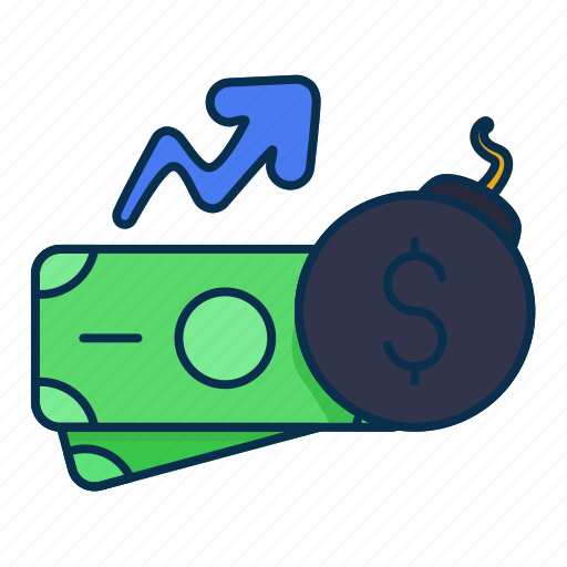 Bomb, money, inflation, income, economy, finance, global icon - Download on Iconfinder