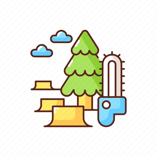 Ecology change, deforestation, landscape, destruction icon - Download on Iconfinder