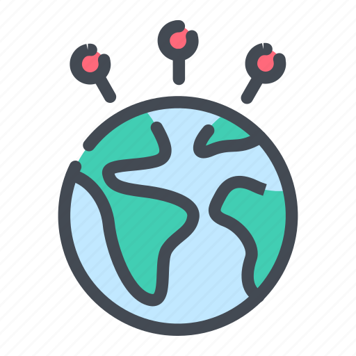 Earth, globe, location, pin, planet, pointer, world icon - Download on Iconfinder