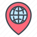 globe, world, internet, network, location, pin, pointer