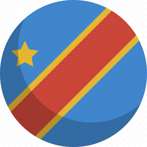 Congo, country, democratic, flag, nation, republic icon - Download on Iconfinder