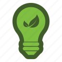bulb, electric, go, green, leaf, light