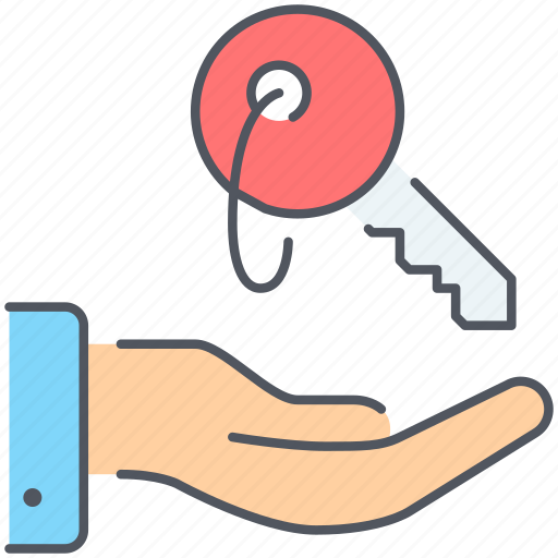 Hand, key, home, land, lease, purchase, real-estate icon - Download on Iconfinder