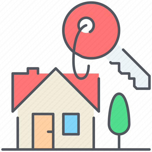 House, key, construction, home, lease, real-estate, residential icon - Download on Iconfinder