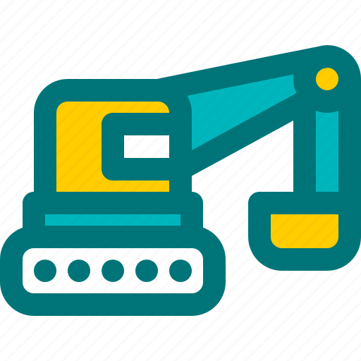 Construction, digger, heavy, machine, vehicle icon - Download on Iconfinder
