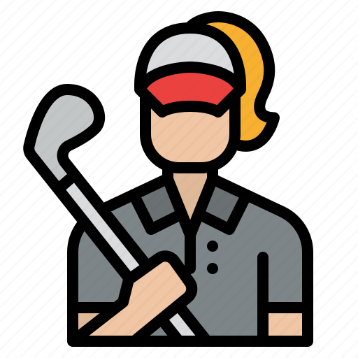 Golfer, woman, player, sport, competition, game icon - Download on Iconfinder