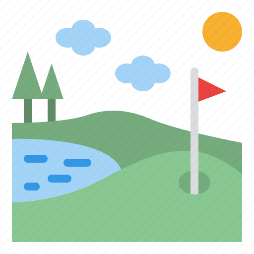 Golf, field, flag, club, sport, competition, game icon - Download on Iconfinder