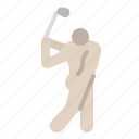 golf, position, player, swing, hitting, sport, competition, game
