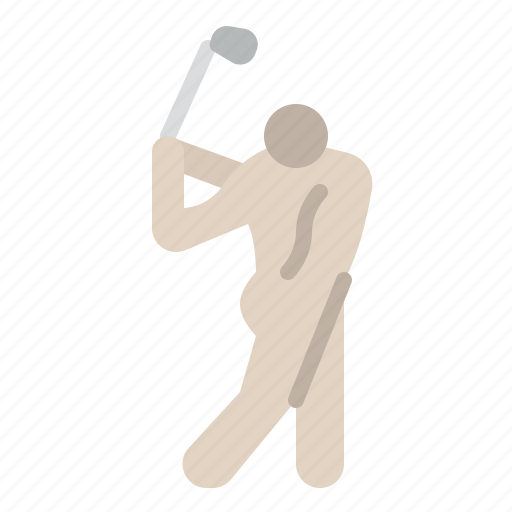Golf, position, player, swing, hitting, sport, competition icon - Download on Iconfinder