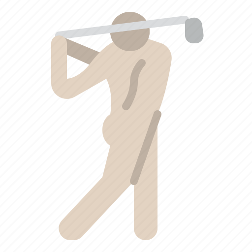 Golf, position, player, swing, sport, competition, game icon - Download on Iconfinder