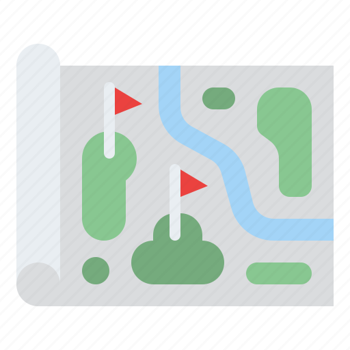 Golf, course, map, club, sport, competition, game icon - Download on Iconfinder