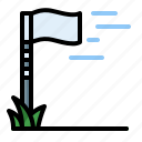 flag, golf flag, marker, world