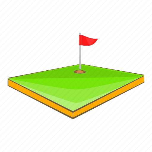 Cartoon, course, field, flag, golf, sign, sport icon - Download on Iconfinder
