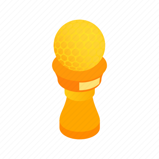 Award, ball, cup, gold, golf, isometric, sport icon - Download on Iconfinder