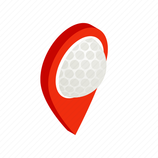 Ball, golf, gps, isometric, map, pin, pointer icon - Download on Iconfinder