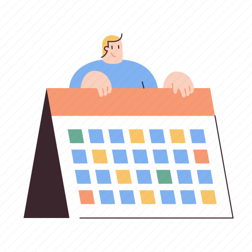 Calendar, date, schedule, planner, plan illustration - Download on Iconfinder
