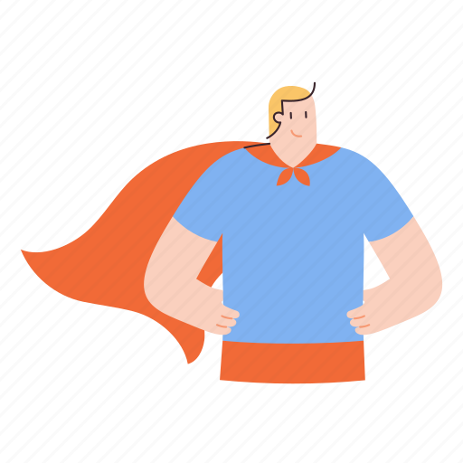 Power, strength, cape, strong, confident illustration - Download on Iconfinder