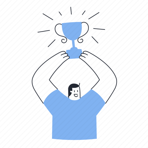 Trophy, winner, prize, success, award illustration - Download on Iconfinder