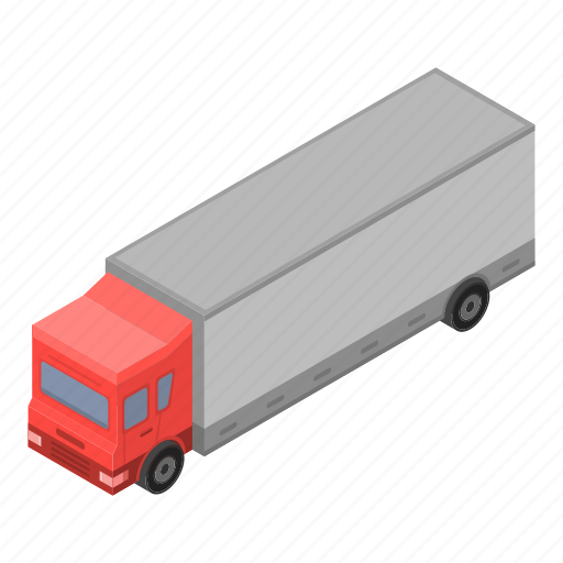 Business, car, cargo, carry, european, isometric, truck icon - Download on Iconfinder