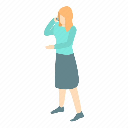 Business, businesswoman, cartoon, hand, isometric, person, woman icon - Download on Iconfinder