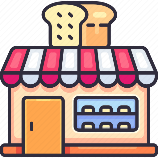 Bakery shop, store, cafe, restaurant, building, bakery, pastry icon - Download on Iconfinder