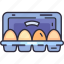 eggs, egg, carton, box, food, bakery, pastry, bread, bakery shop 