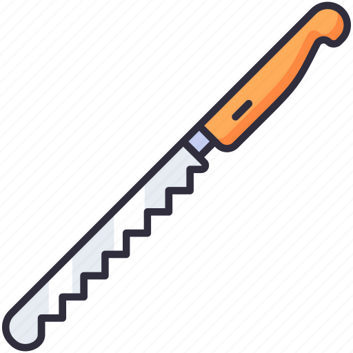 Knife bread, cutting, kitchenware, utensil, tool, bakery, pastry icon - Download on Iconfinder