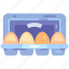 eggs, egg, carton, box, food, bakery, pastry, bread, bakery shop 