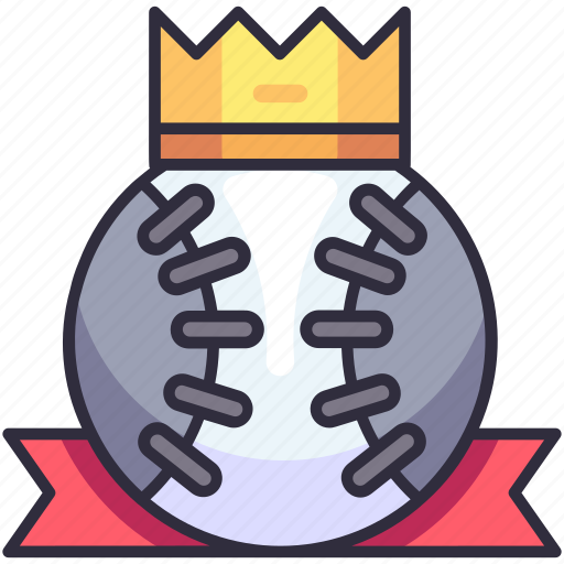 Baseball, sport, game, crown winner, match, ball, crown icon - Download on Iconfinder
