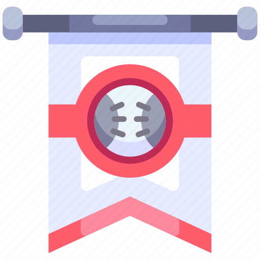 Baseball, sport, game, pennant flag, flag, pennant, match icon - Download on Iconfinder
