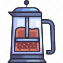 french press, teapot, coffee drink, pot, coffee maker