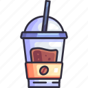 ice coffee, cold, drink, cup, takeaway